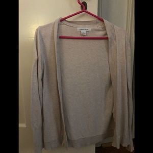 August silk tan cardigan